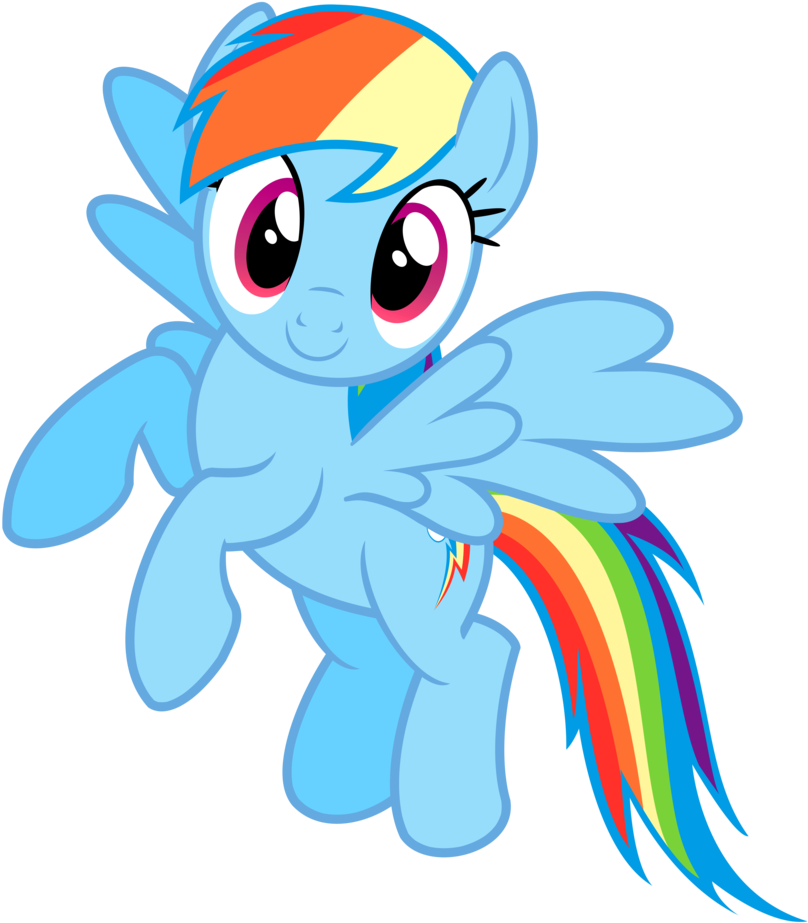 Flying Rainbow Dash Vector By Greenmachine987 - Rainbow Dash Vector (849x940), Png Download