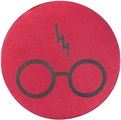 Harry Potter Glasses Inspired Coaster - Circle (480x480), Png Download