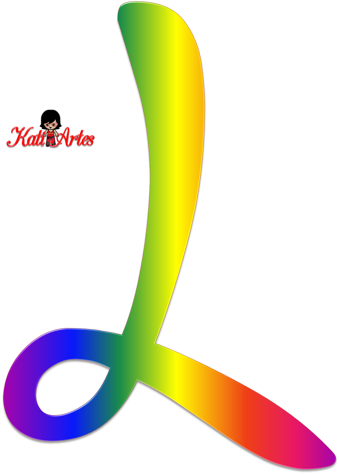 Alfabeto Disney Colores Ek 004 - L En Letra Disney (1147x1600), Png Download