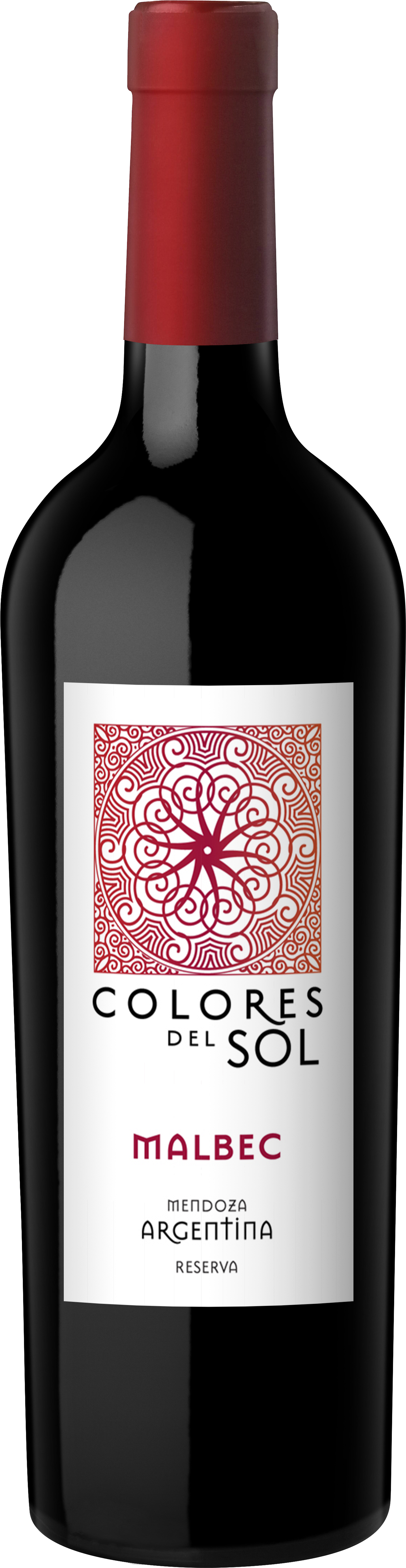 Colores Del Sol Malbec - Colores Del Sol Malbec Reserva 2017 (1407x5438), Png Download