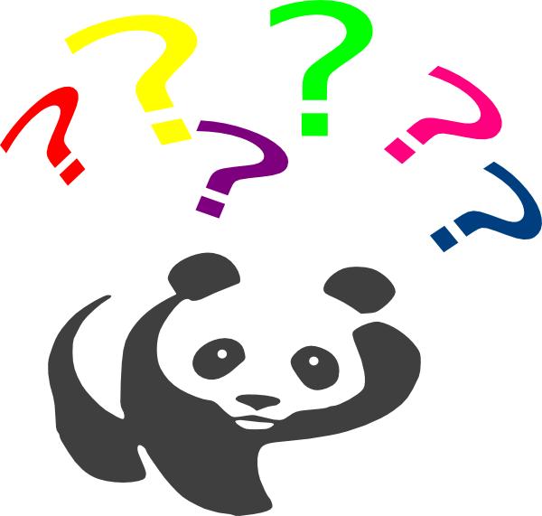 Rainbow Questioning Panda At Vector - Questioning Clipart (600x571), Png Download
