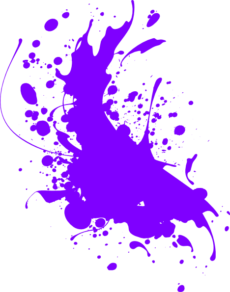 Violet Clipart Splash - Splatter Clip Art (468x595), Png Download
