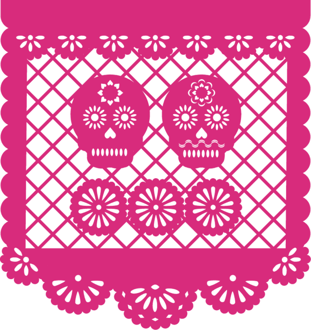 Papel Picado Template Dia De Los Muertos