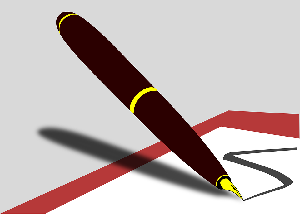 Pen Clipart Pens Fountain Pen Clip Art - Fueller Clipart (900x653), Png Download