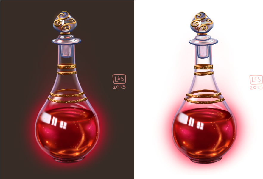 Small Items Potion Vial By Blackbirdink - Magic Potion Vial (900x600), Png Download