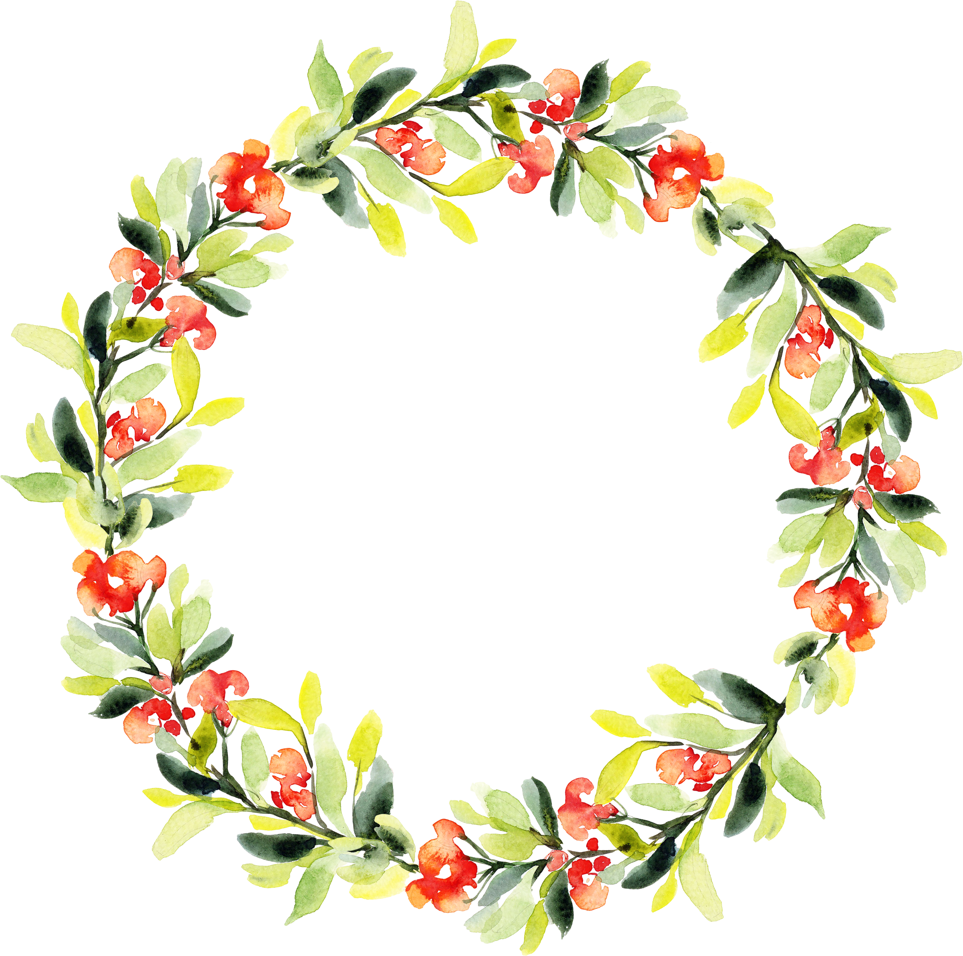 Image Floral Design Watercolor Painting - Zazzle Modernes Rosa U. Rotes Iphone 5c Hülle (3379x3355), Png Download