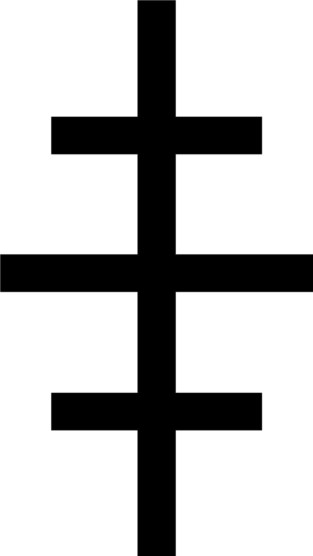 Three Barred Cross (1200x2032), Png Download