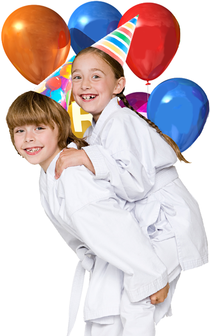 Kids Wearing Birthday Party Hats - Happy Birthday Balloons (480x704), Png Download