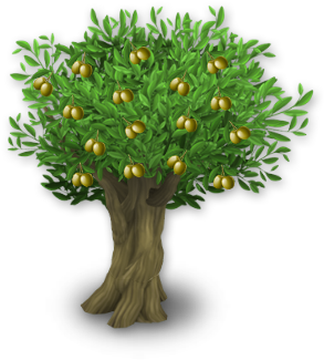 Olive Trees Are A Type Of Tree Unlocked At Level - Olive (335x335), Png Download