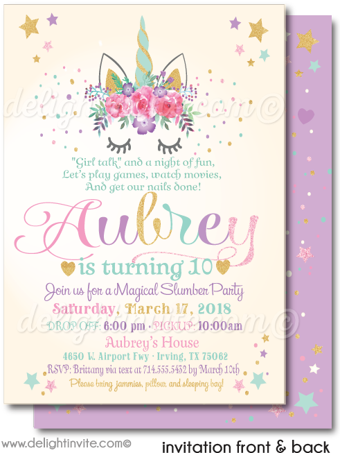 Download Magical Pastel Colors Unicorn Birthday Invitations Birthday Png Image With No Background Pngkey Com
