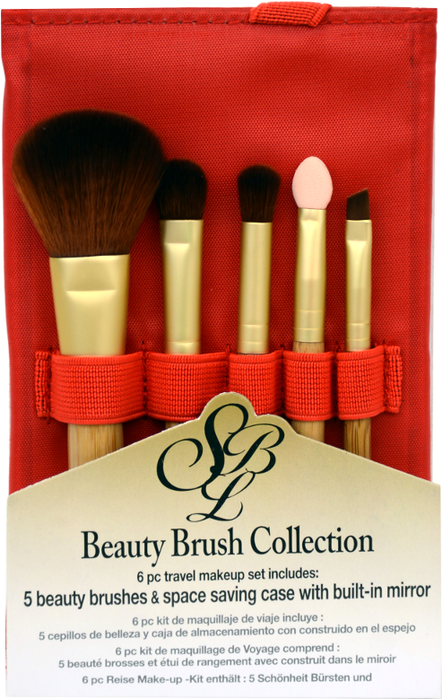 Silver Brush Beauty Brush Set Of 5 Brushes In Red Travel - Silver Brush Silver Beauty Brush Sets, Pack (680x1000), Png Download