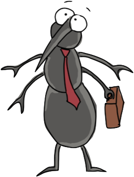 Mosquito-1 - Cartoon (309x401), Png Download