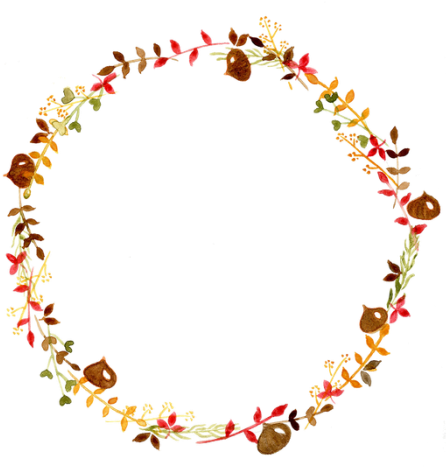 Chestnuts Wreath - Paloma Navio - Borda Em Circulo (496x489), Png Download