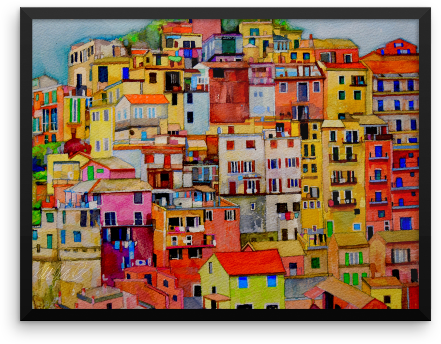 Cinque Terra Print (1000x1000), Png Download