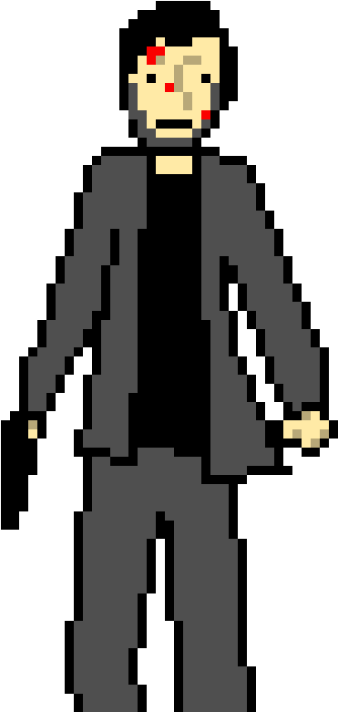 John Wick - Pixel Art John Wick (430x790), Png Download
