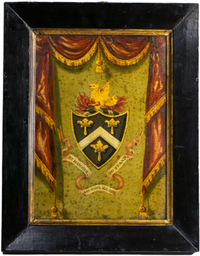 Painted Tin Panel Company Of Blacksmiths Guild Arms, - 19th Century (324x395), Png Download