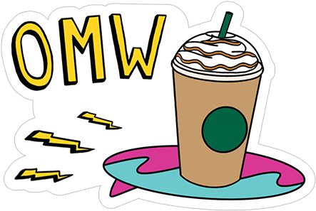 Viber Sticker «frappuccino® Drink Stickers» - Drink (490x317), Png Download