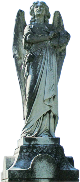 Angel Statue 2 - Stone Angel Png (265x600), Png Download