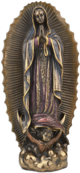 Christian Sculpture Bronze Life Size Fatima With Little - Veronese Our Lady Of Guadalupe (350x350), Png Download