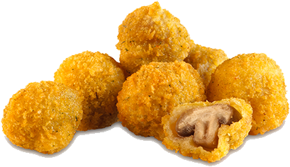 Fried Mushrooms - Fried Mushroom Png (740x352), Png Download