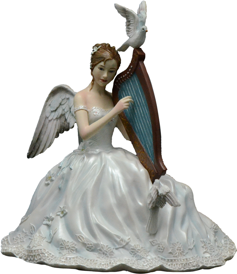 Fantasy Angel Transparent Png - Nene Thomas Chorus Fairy Playing Harp Figure Nt169 (960x960), Png Download