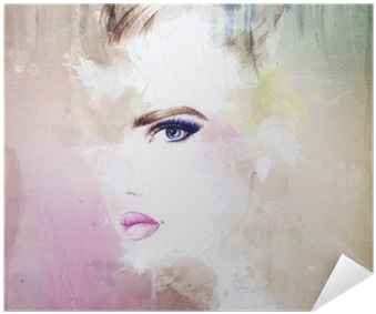 Woman Portrait - Wash-out Woman Any Day Planner Notebook [book] (400x400), Png Download