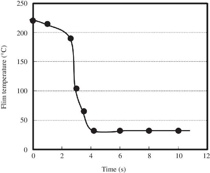 Figure1 Film Temperature Profile During The Melt Casting - Plot (704x581), Png Download