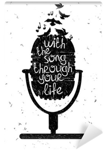 Microphone Silhouette Png Download - Lyrics Journal: Lyrics Journal For Songwriting (8.5 (400x400), Png Download
