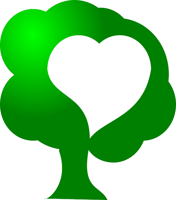 Green, Icon, Tree, Heart, Love, Save, Environment, - Save The Trees Clipart (565x640), Png Download