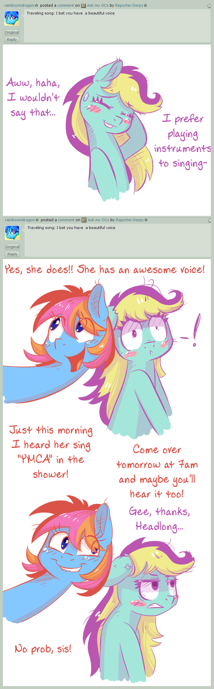 Kyaokay, Ask, Comic, Oc, Oc - Cartoon (741x2380), Png Download