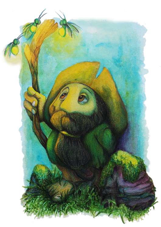 Illustration, Duendes Momoy, Venezuela, Made In Watercolors - Watercolor Painting (529x748), Png Download