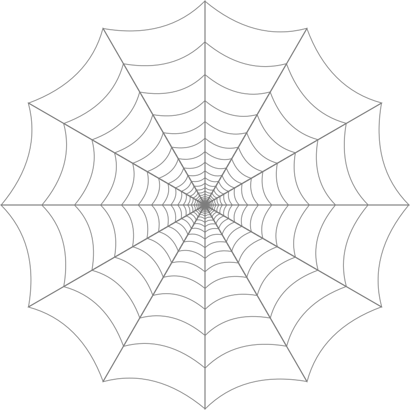 Halloween Spider Web Clipart Black And White Techflourish - Spider Web Clipart White (800x800), Png Download