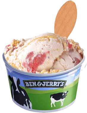 Strawberry Cheesecake Bulk - Chip Off The Dough Block Ben And Jerry's (374x393), Png Download