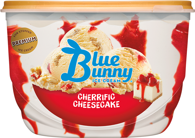 Strawberry Cheesecake Ice Cream Blue Bunny (847x600), Png Download