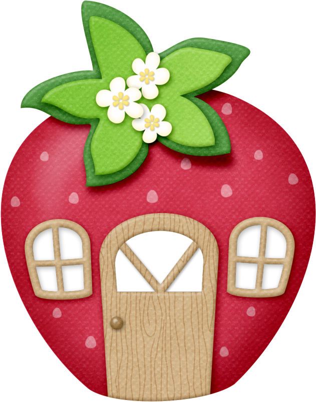 Casita De Fresa - Strawberry Shortcake House Clipart (660x818), Png Download