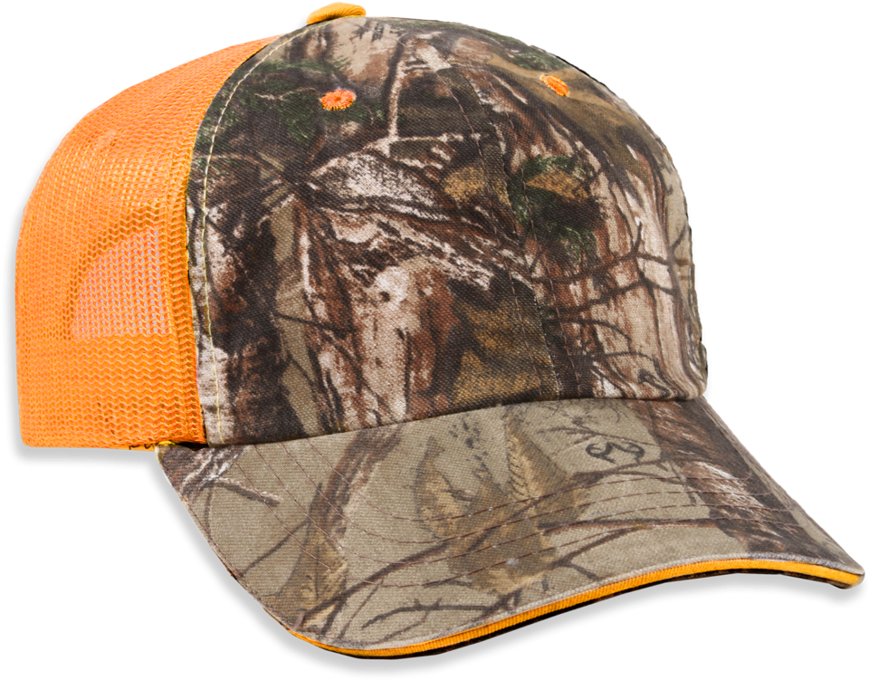 0837 Realtree Xtra Orange Front (1000x787), Png Download