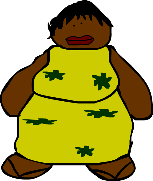 Author Comments - African American Cartoon Fat Woman (505x595), Png Download