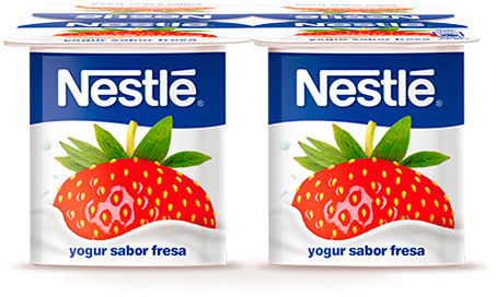 Nestlé Yogur Sabor Fresa - Nestle (500x400), Png Download