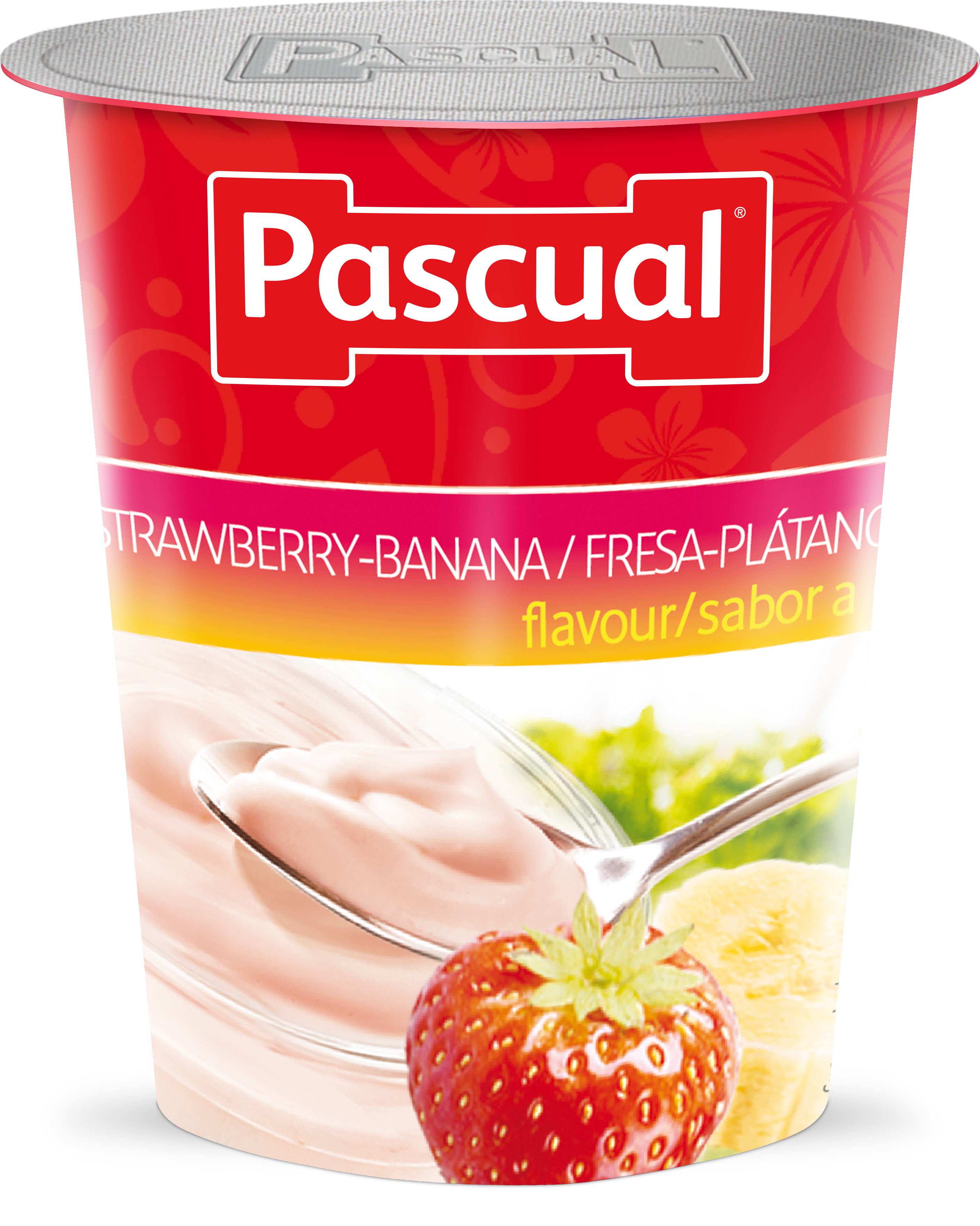 Yogur Fresa Platano Pascual - Calidad Pascual (3087x3762), Png Download