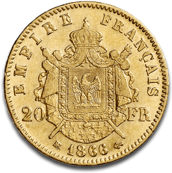 Napoleon Iii Gold Coin - Moneda De Oro Png (400x400), Png Download
