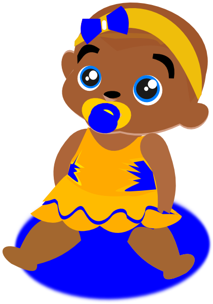 Graphics For Black Babies Graphics - De Bebes Meninas Em Desenho (420x599), Png Download