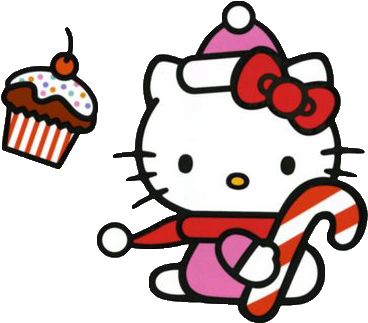 Hello Kitty Para Navidad - Hello Kitty Christmas Clipart (400x336), Png Download