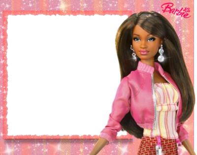 Barbie Clipart African American - Black Barbie Party Invitations (400x315), Png Download