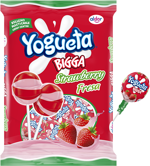 Yogueta Fresa - Yogueta Assorted Lollipop 48 Pcs (600x600), Png Download