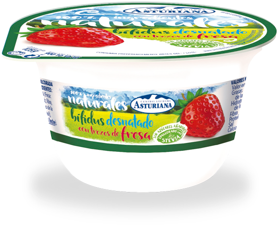 Bífidus Desnatado Con Fresa - Central Lechera Asturiana (800x500), Png Download