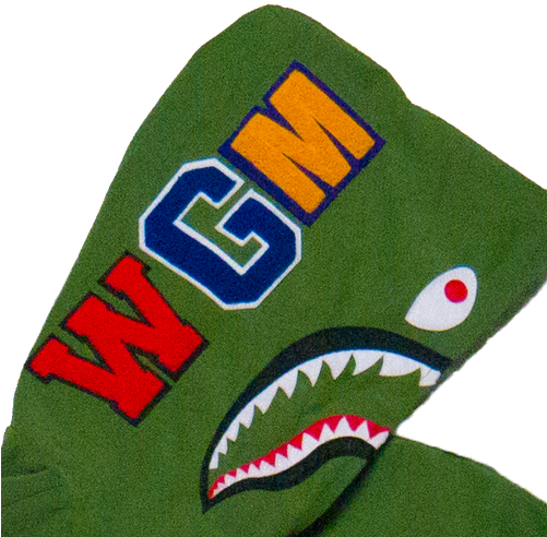 Bape Shark Rain Jacket - Bathing Ape Olive Shark - 1st Og Bape Camo Ponr Shark (500x500), Png Download