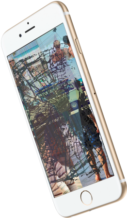 Iphone6broken2 - Shattered Glass Ball Throw Blanket (280x450), Png Download