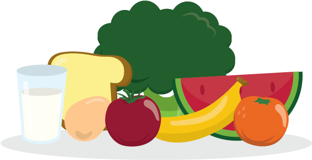 Healthy Food Png Image With Transparent Background - Healthy Food Cartoon Png (640x350), Png Download