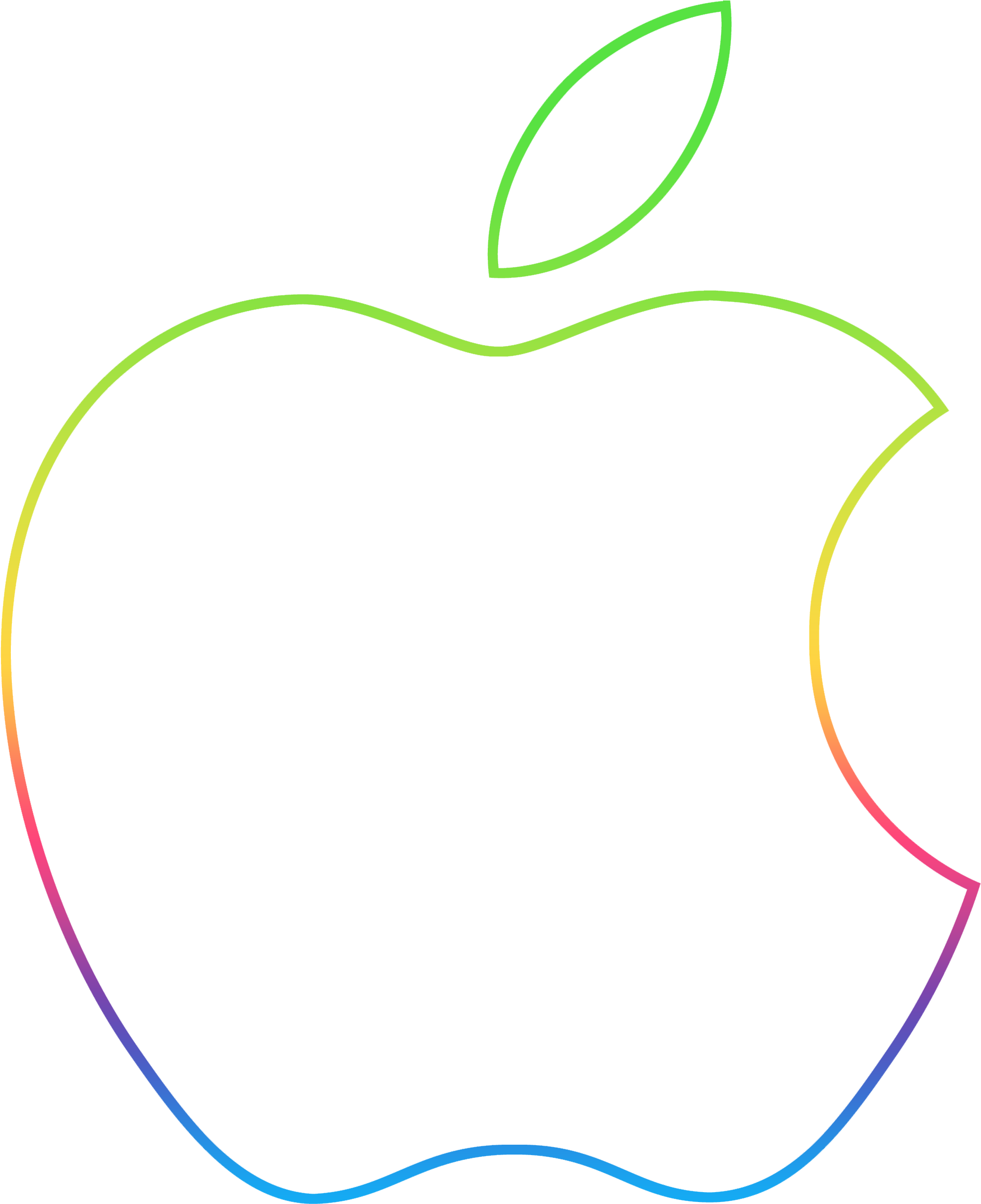 Apple Thin Line Logo Png - Crosshair (2500x2500), Png Download
