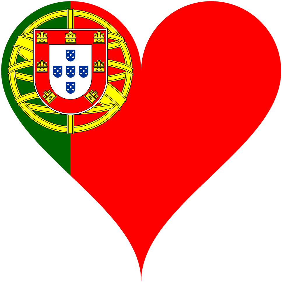 Of Arms,heart Shaped,free - Portugal Flag (1280x1280), Png Download